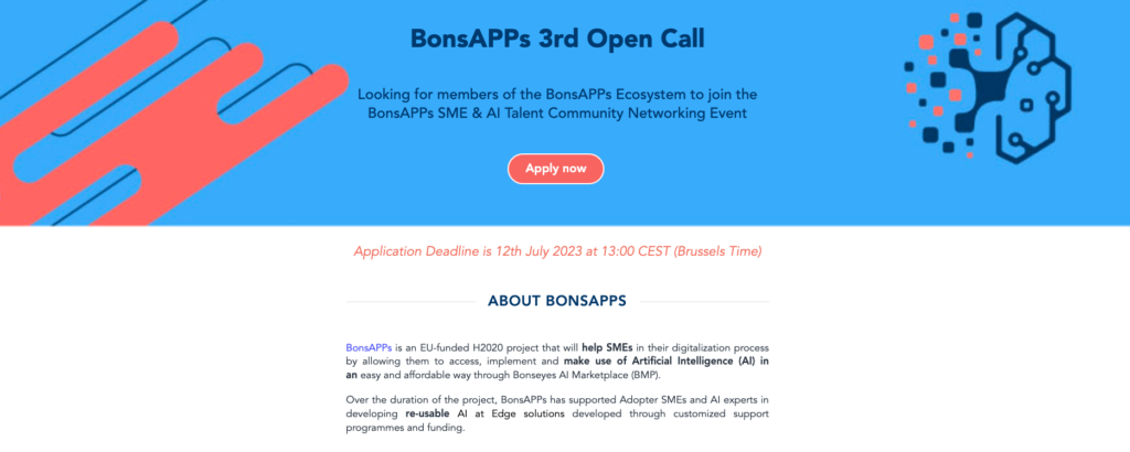 End of BonsAPPs 3rd open call